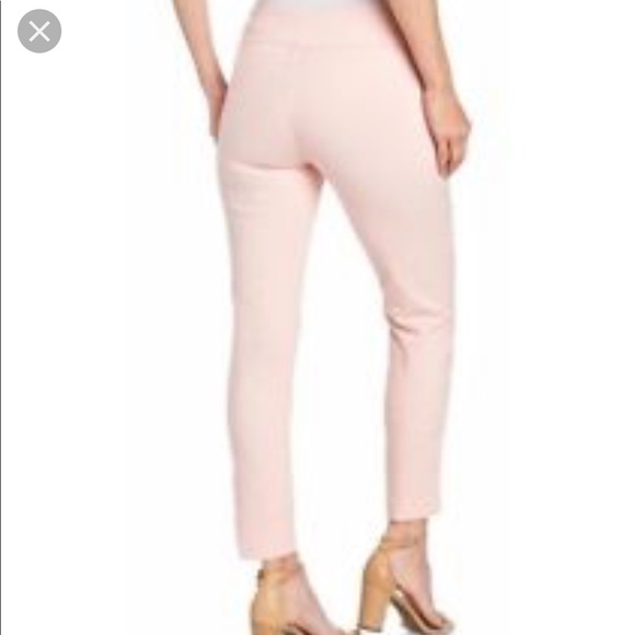 Attyre Pants - Attyre Pink Seersucker Pull-on Ankle Pants 8P
